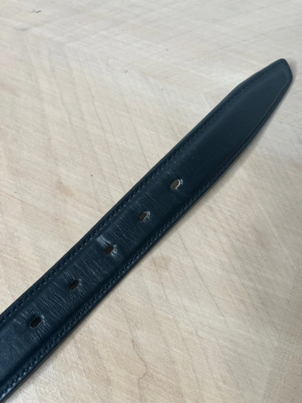 Galco Black Leather Men’s Belt with Silver Buckle Size 44